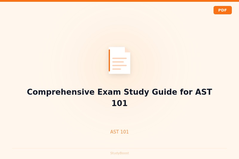 Comprehensive Exam Study Guide for AST 101