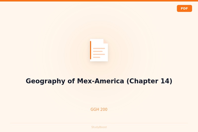 Geography of Mex-America (Chapter 14)