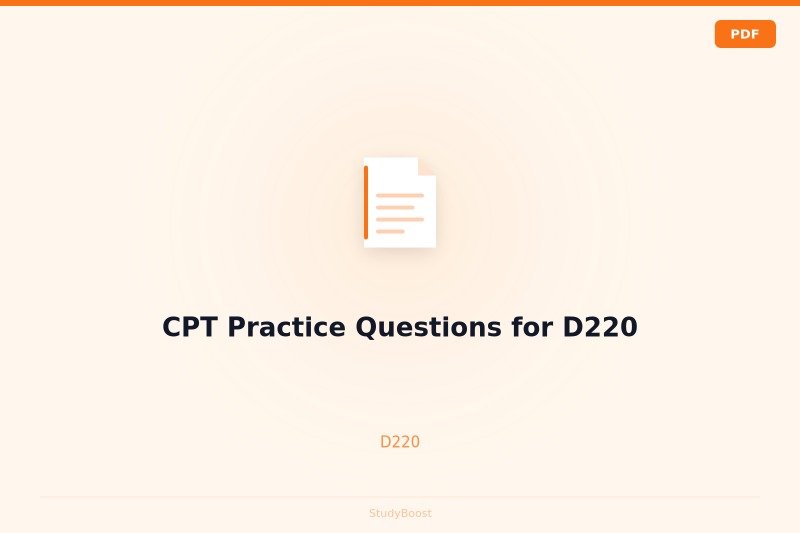 CPT Practice Questions for D220