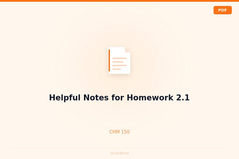 Helpful Notes for Homework 2.1