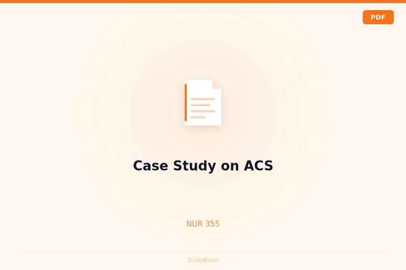 Case Study on ACS