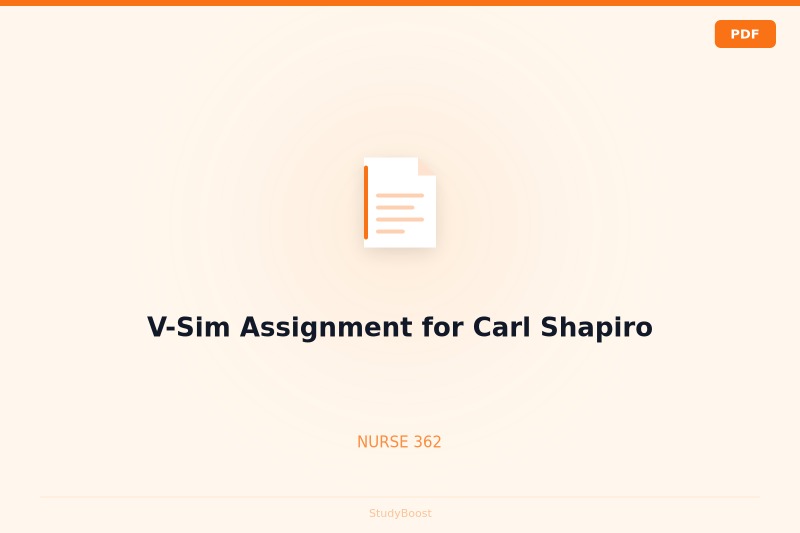 V-Sim Assignment for Carl Shapiro
