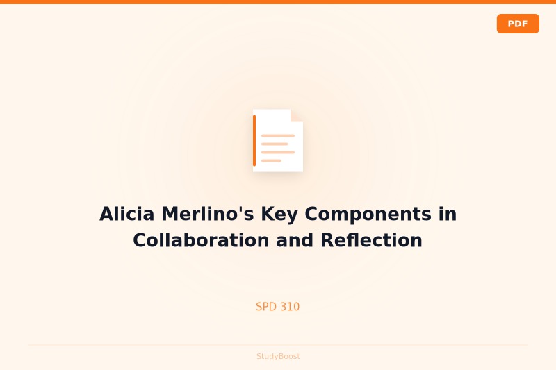 Alicia Merlino's Key Components in Collaboration and Reflection
