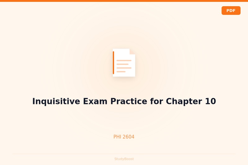 Inquisitive Exam Practice for Chapter 10