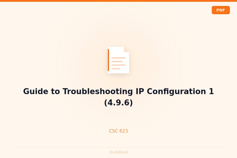 Guide to Troubleshooting IP Configuration 1 (4.9.6)