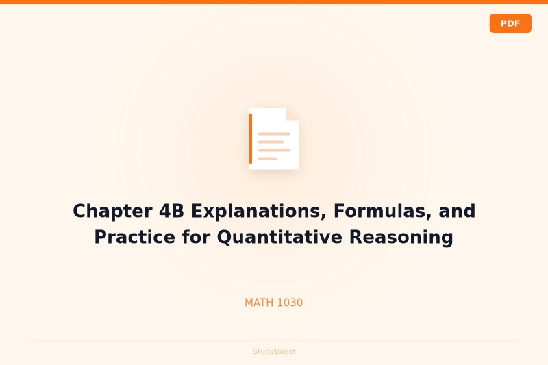 Chapter 4B Explanations, Formulas, and Practice for Quantitative Reasoning