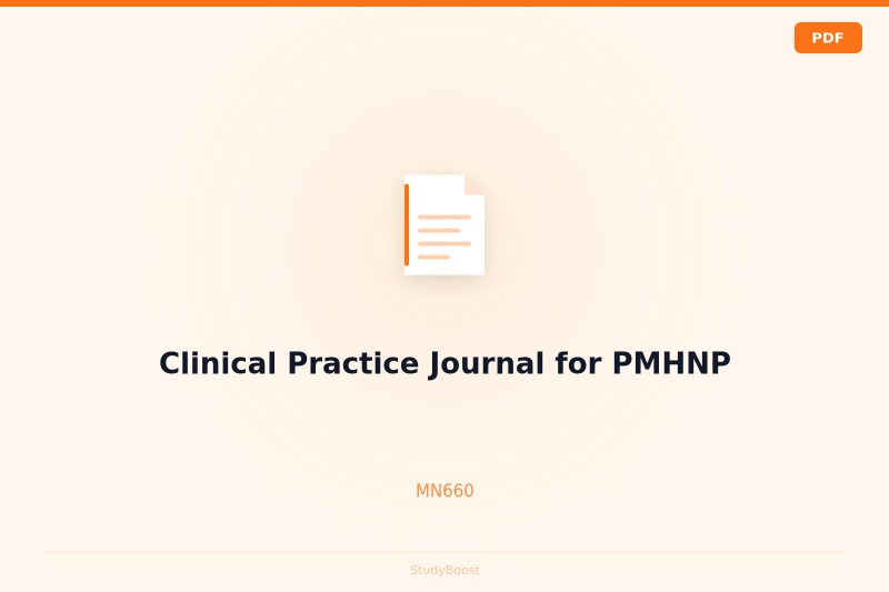 Clinical Practice Journal for PMHNP