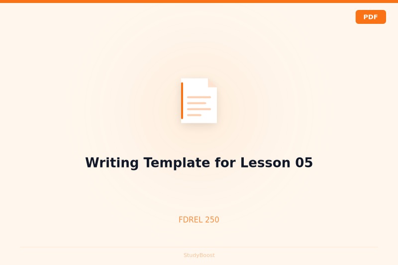Writing Template for Lesson 05