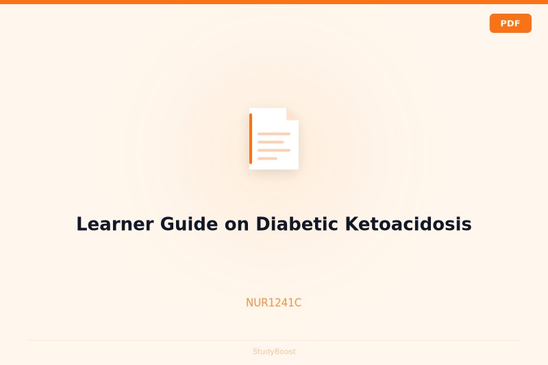 Learner Guide on Diabetic Ketoacidosis