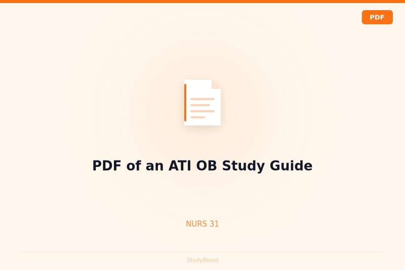 PDF of an ATI OB Study Guide