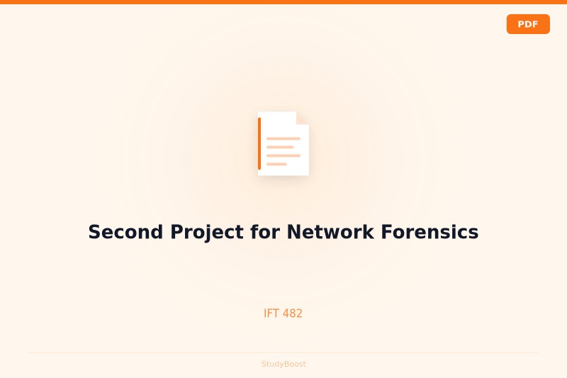 Second Project for Network Forensics