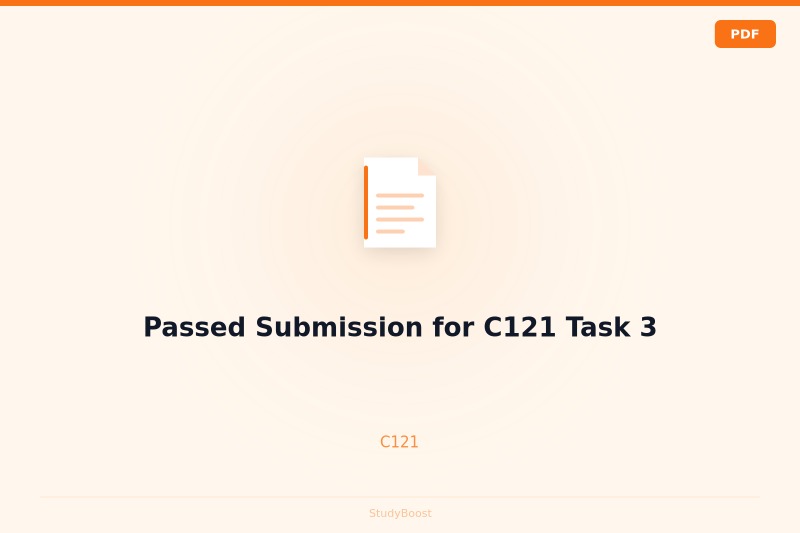 Passed Submission for C121 Task 3