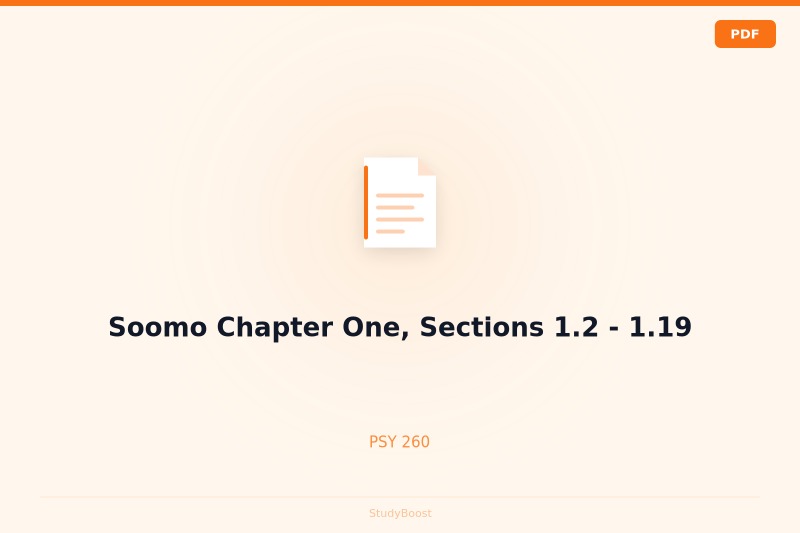 Soomo Chapter One, Sections 1.2 - 1.19