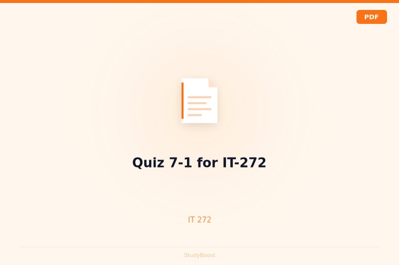 Quiz 7-1 for IT-272