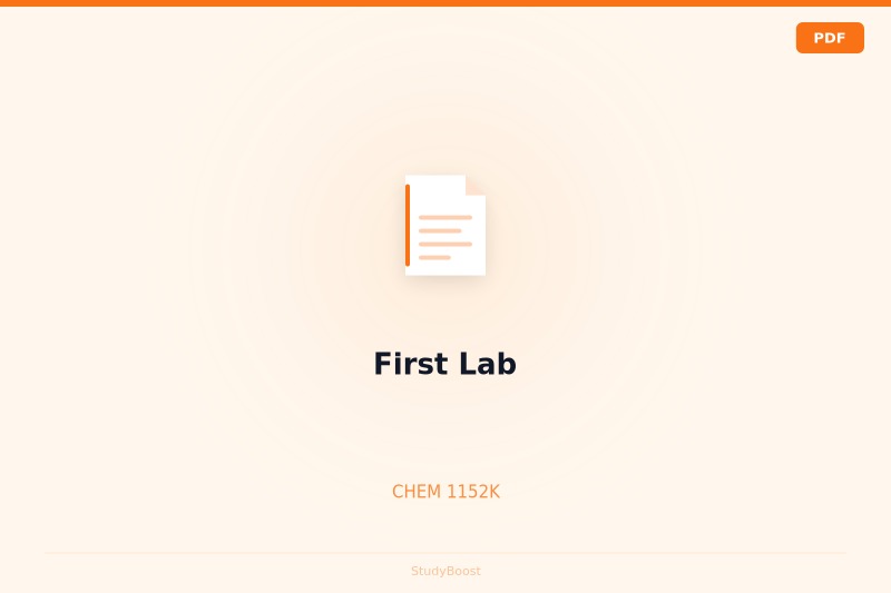 First Lab