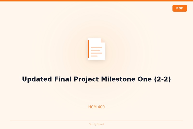 Updated Final Project Milestone One (2-2)