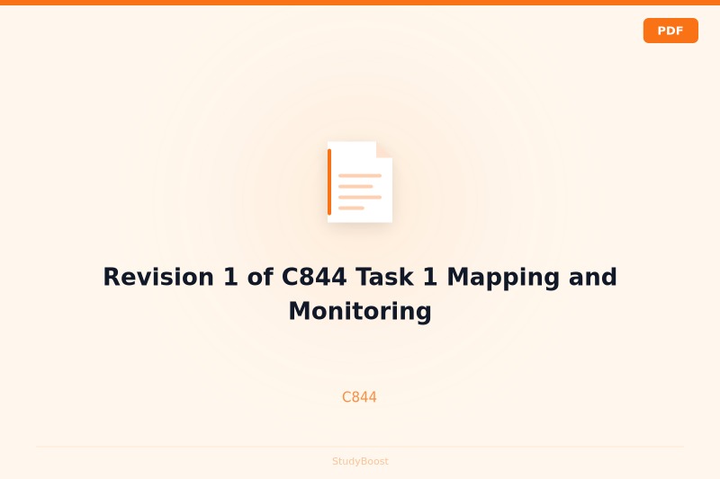 Revision 1 of C844 Task 1 Mapping and Monitoring