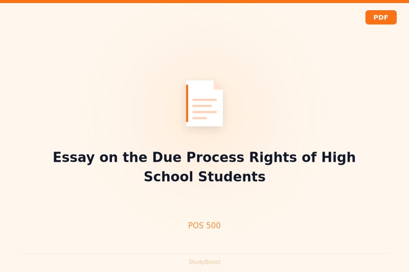 Essay on the Due Process Rights of High School Students