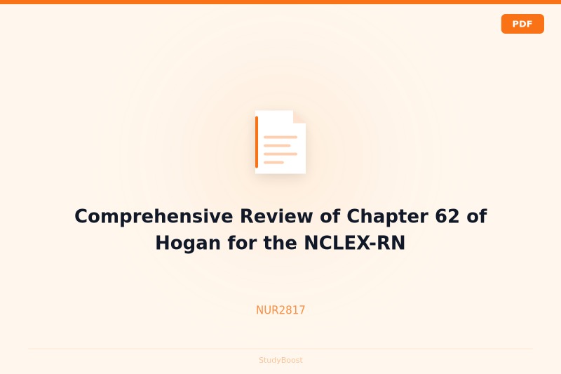 Comprehensive Review of Chapter 62 of Hogan for the NCLEX-RN