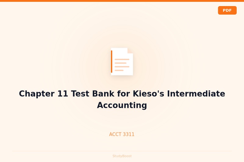 Chapter 11 Test Bank for Kieso's Intermediate Accounting