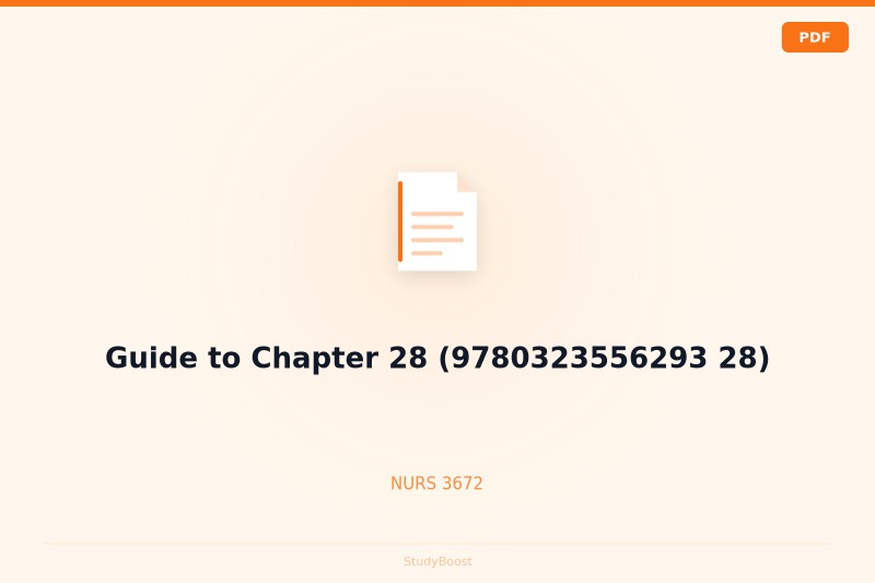 Guide to Chapter 28 (9780323556293 28)