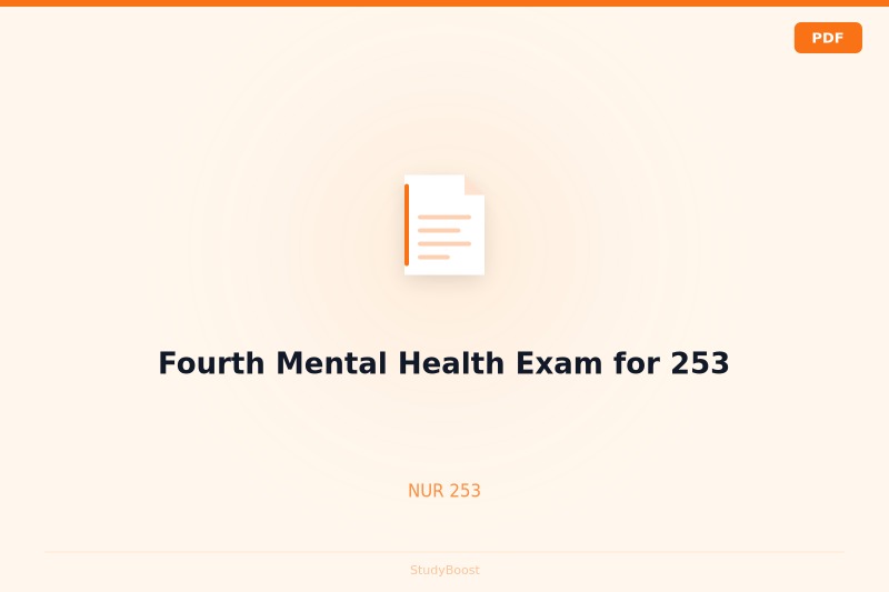 Fourth Mental Health Exam for 253