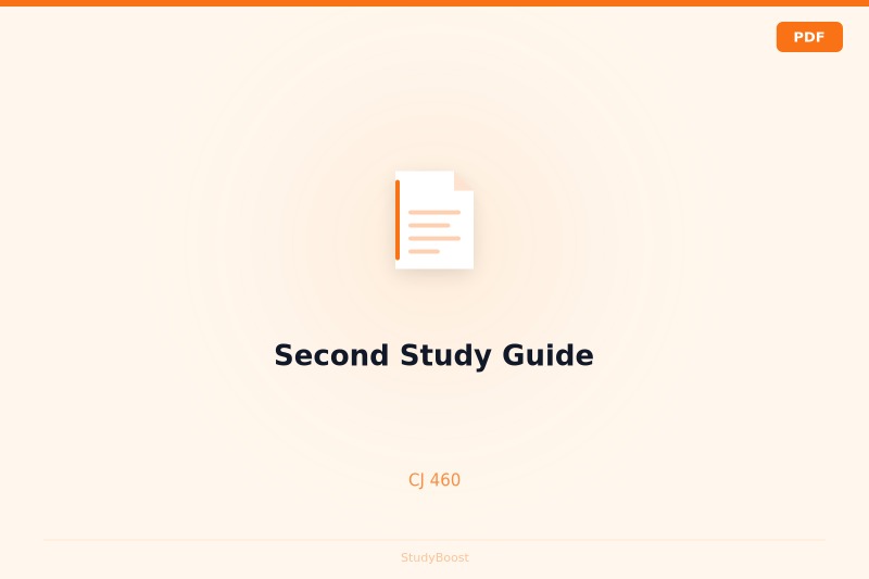 Second Study Guide
