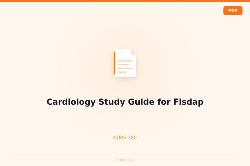 Cardiology Study Guide for Fisdap