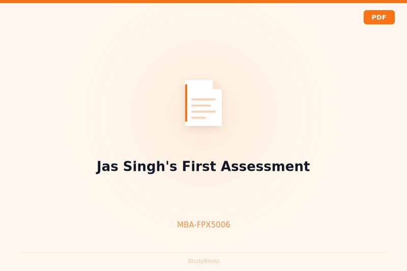 Jas Singh's First Assessment