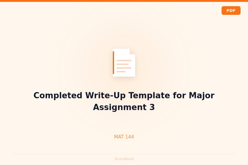 Completed Write-Up Template for Major Assignment 3