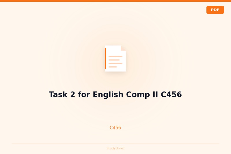 Task 2 for English Comp II C456