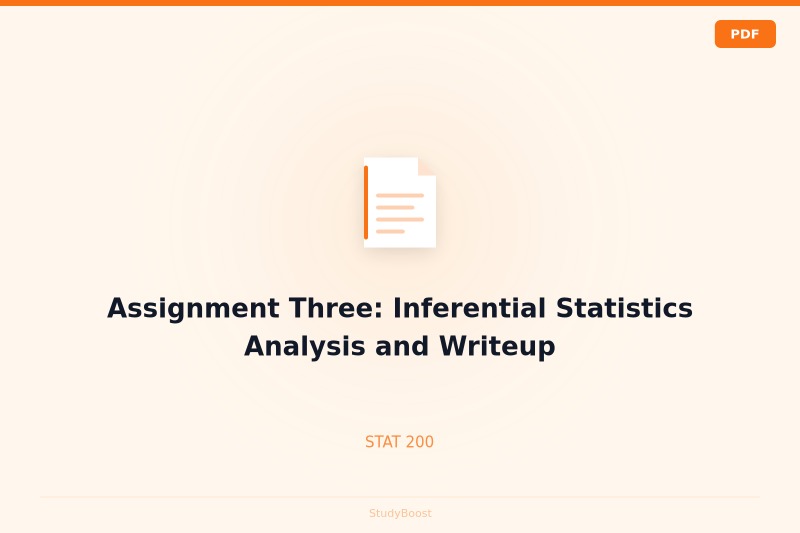 Assignment Three: Inferential Statistics Analysis and Writeup