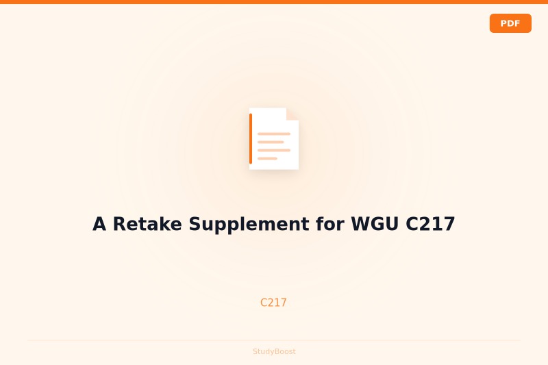 A Retake Supplement for WGU C217