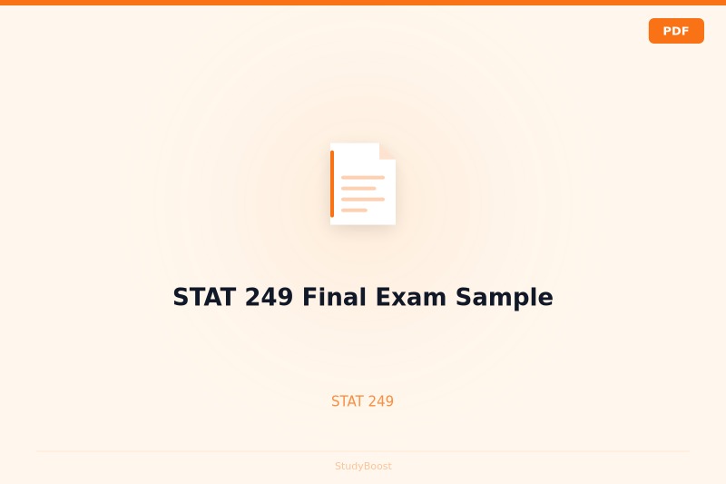 STAT 249 Final Exam Sample