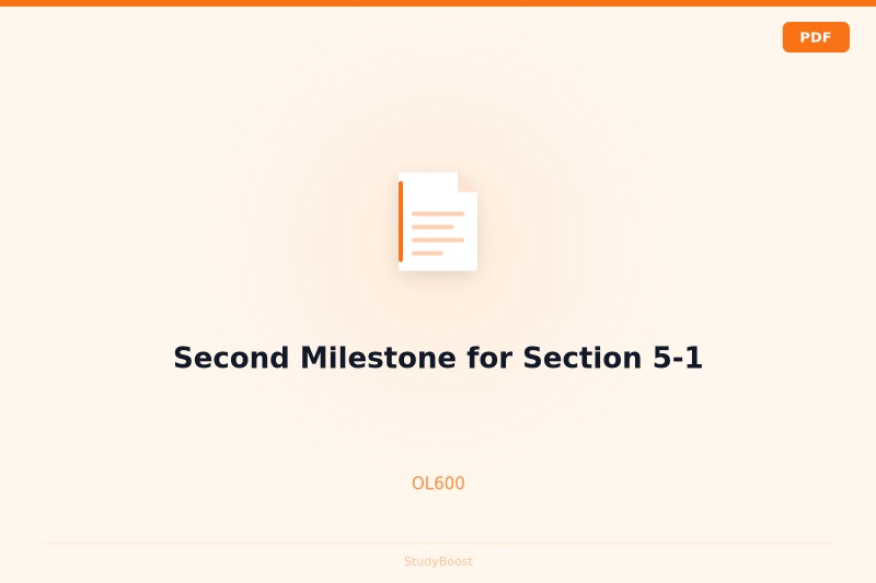 Second Milestone for Section 5-1