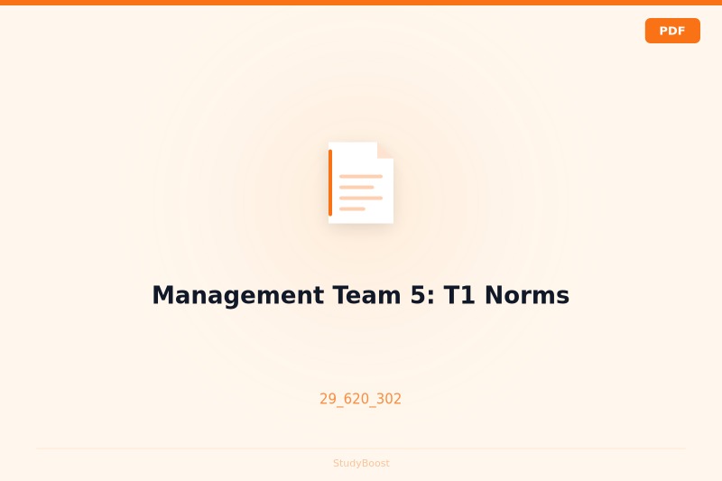Management Team 5: T1 Norms