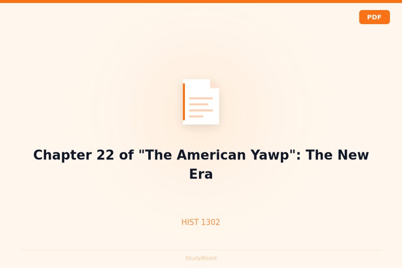 Chapter 22 of "The American Yawp": The New Era