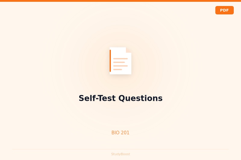 Self-Test Questions