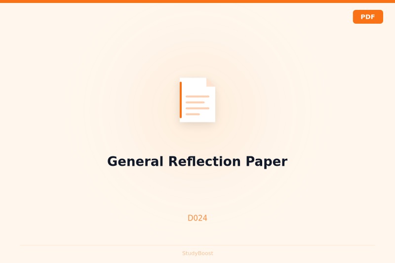 General Reflection Paper