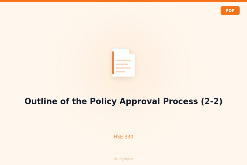 Outline of the Policy Approval Process (2-2)