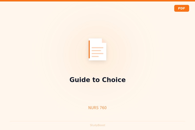 Guide to Choice