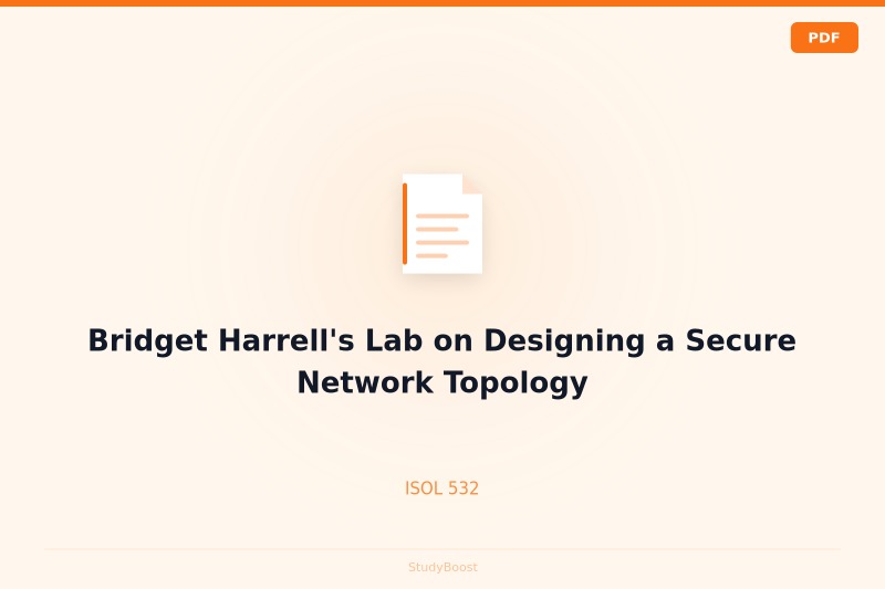 Bridget Harrell's Lab on Designing a Secure Network Topology