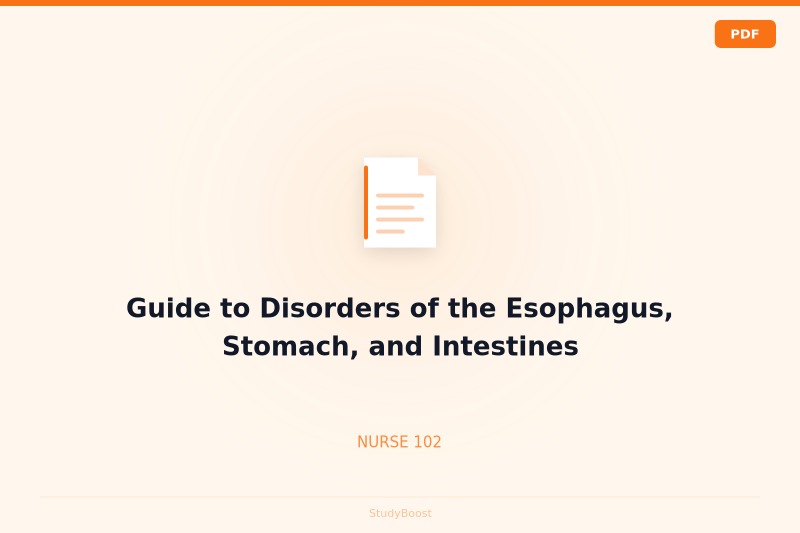 Guide to Disorders of the Esophagus, Stomach, and Intestines