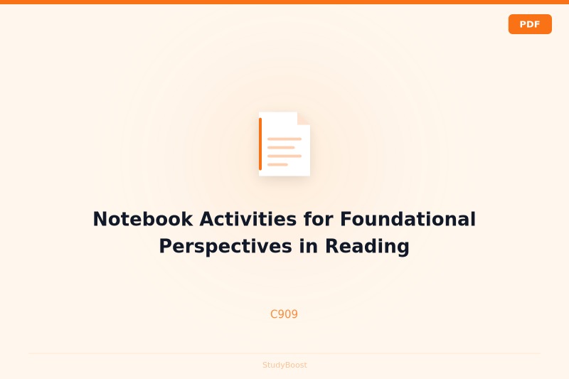 Notebook Activities for Foundational Perspectives in Reading