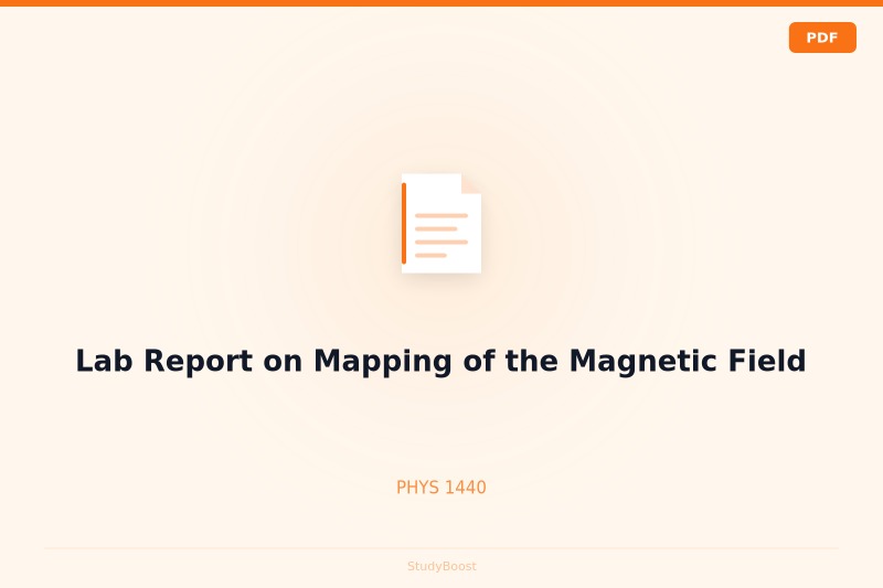 Lab Report on Mapping of the Magnetic Field