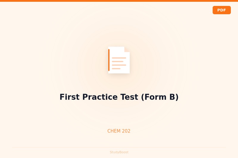 First Practice Test (Form B)