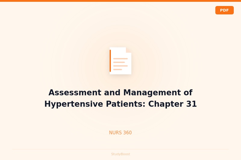 Assessment and Management of Hypertensive Patients: Chapter 31
