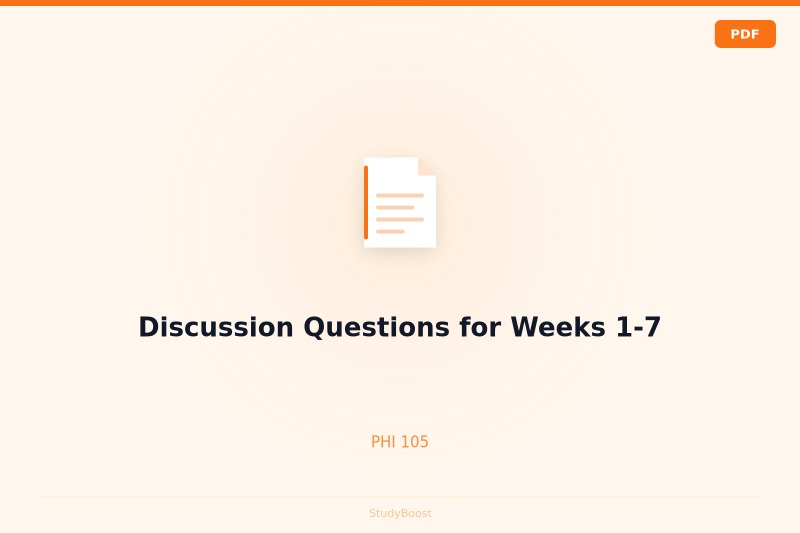 Discussion Questions for Weeks 1-7