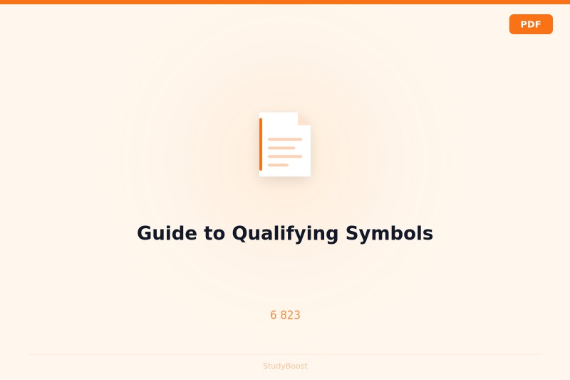 Guide to Qualifying Symbols