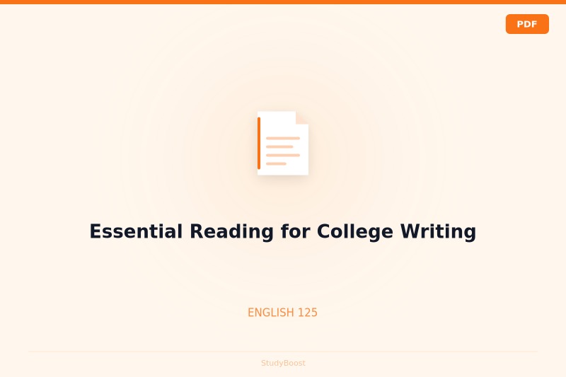 Essential Reading for College Writing